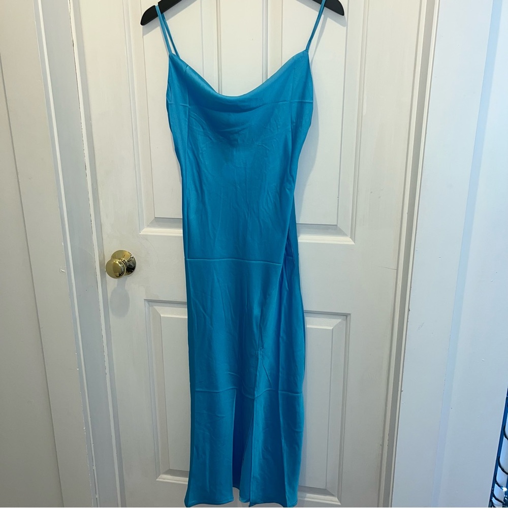 Blue Maxi Slip Dress